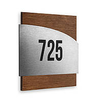 Металлические номерки на дверь 127х127 мм, Indian Rosewood