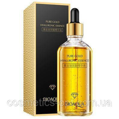 ПРИМ'ЯТА КОРОБОЧКА! Сироватка з гіалуроновою кислотою і золотом BIOAQUA 24K Gold Hyaluronic Essence, 100 ml