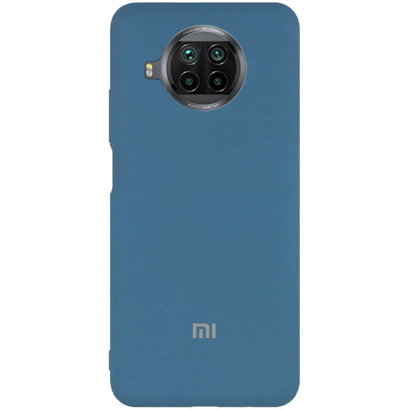 Чехол Silicone case Premium для Xiaomi Mi 10T Lite Azure (10) синий