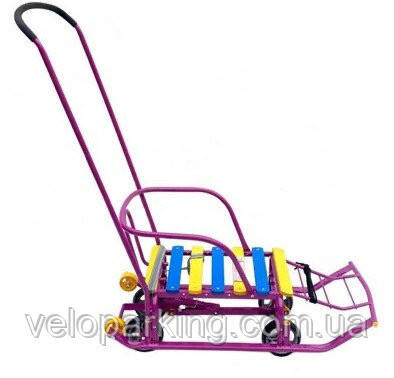 Санки з колесами Titan (родительська ручка) висувні шасі