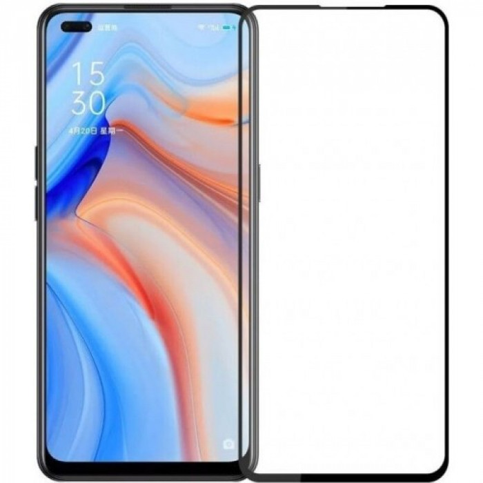 Захисне скло Lion для Oppo Reno 4 3D Perfect Protection Full Glue, Black