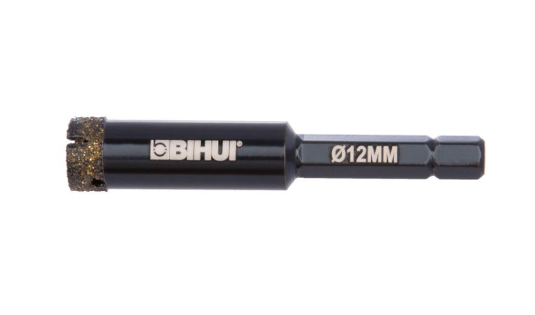 💎Алмазна коронка BIHUI гальванічна для мокрого свердління 12мм, фото 1