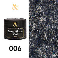 Гель-лак F.O.X Glow Glitter Gel 006, 5г