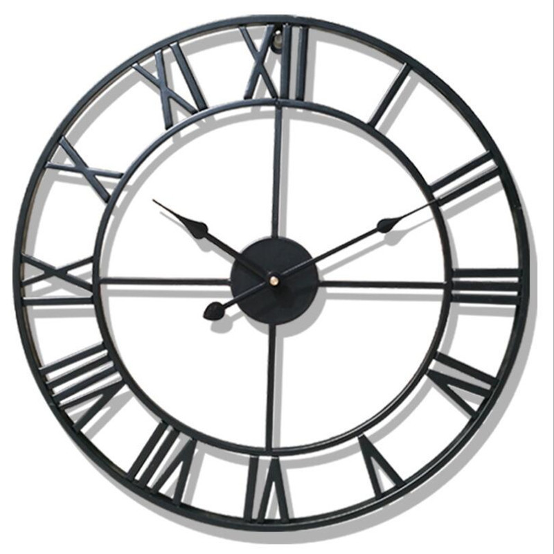 Годинник настінний Ti-Time (50 см) лофт Loft3-B-500 металевий Чорний