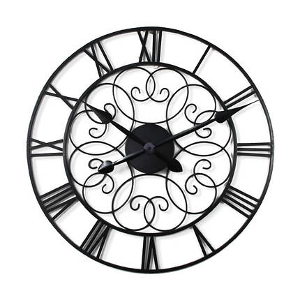 Годинник настінний Ti-Time (63х63 см) лофт Loft4 металевий чорний, фото 1