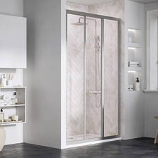 Розсувні душові двері в нішу 80*188 см (3 секції) Ravak Supernova ASDP3-80 прозоре скло, фото 2