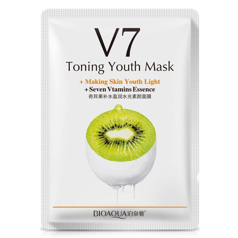 Тканинна вітамінна маска для обличчя BIOAQUA V7 Deep Hydration Ківі