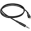 Аудіокабель 3.5 мм HOCO Lightning to AUX Digital audio conversion cable UPA18 100см Чорний, фото 2
