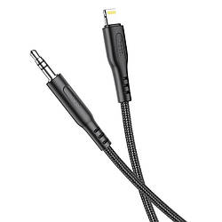 Аудіокабель 3.5 мм HOCO Lightning to AUX Digital audio conversion cable UPA18 100см Чорний