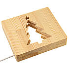 Світильник нічник ArtEco Light з дерева LED "Ялинка" з пультом і регулюванням світла, колір теплий білий, фото 4