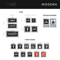 Виготовлення металевих табличок на двері Modern, фото 4