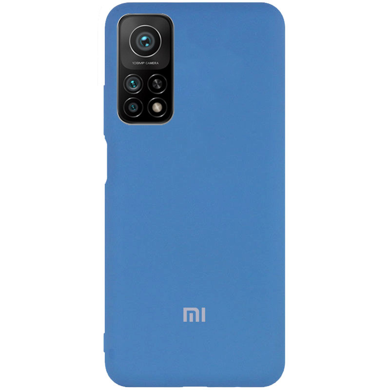 Чехол Silicone case Premium для Xiaomi Mi 10T Blue (16) синий