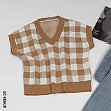 0308-20 Жилет жіночий машинне в'язання напівбатал (1 од: 46-50  ⁇  універсальний), фото 2