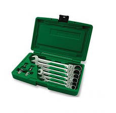 Набір ключів комбінованих трещоточных Toptul GAAI1003 (шарнір) 10 шт