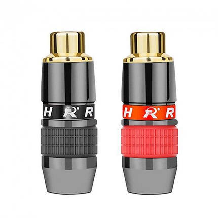 Гніздо RCA під паяння FreeEnd — RCA Female R Connector Metal/Rubber (комплект 2 шт.), фото 1