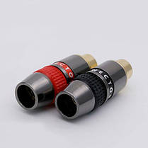 Гніздо RCA під паяння FreeEnd — RCA Female R Connector Metal/Rubber (комплект 2 шт.), фото 3