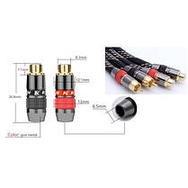 Гніздо RCA під паяння FreeEnd — RCA Female R Connector Metal/Rubber (комплект 2 шт.), фото 6