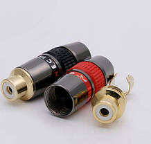 Гніздо RCA під паяння FreeEnd — RCA Female R Connector Metal/Rubber (комплект 2 шт.), фото 4
