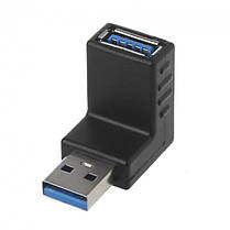 Перехідник адаптер кутовий USB 3.0 M/F 90 градусів Alitek Вгору UP, фото 3