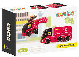 Дерев'яна іграшка набір Пожежні Cubika 15559