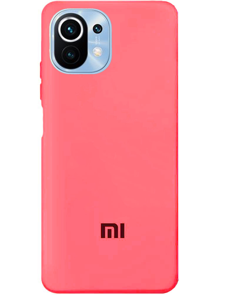 Чохол Silicone case Premium для Xiaomi Mi 11 Lite Coral (12) кораловий