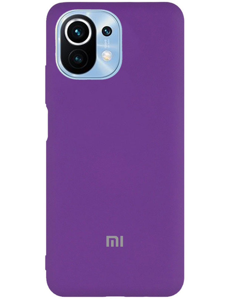 Чохол Silicone case Premium для Xiaomi Mi 11 Lite Purple (14) фіолетовий