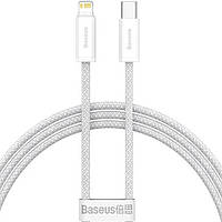 Кабель c поддержкой быстрой зарядки Type-C to Lightning iPhone BASEUS |1m 20W| Белый (CALD000002)