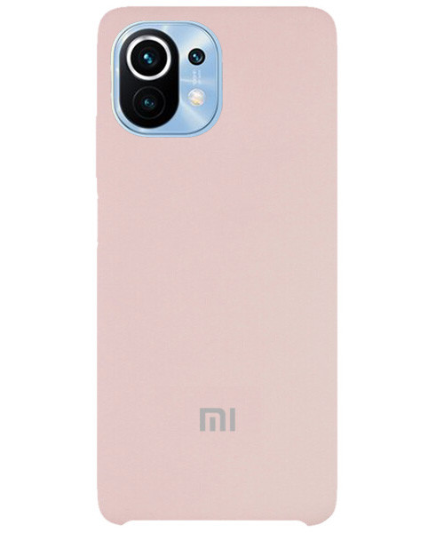 Чехол Silicone case Premium для Xiaomi Mi 11 Pink Sand (18) пудра