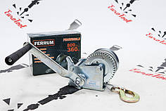 Лебідка тросова,барабанна,автомобільна FERRUM FRHW800LB 360кг