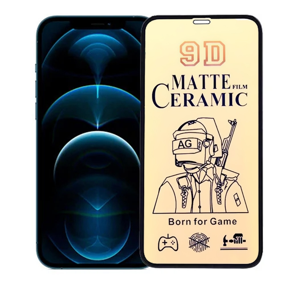 Захисне гнучке матове скло Ceramic Matte 3D Full Glue для iPhone 12 Pro Max