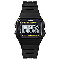 Skmei 1413 черные с желтым спортивные часы