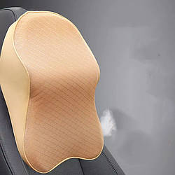 Ортопедична подушка для шиї та попереку на крісло чорна на коржах ортопедичний підголовник у машину