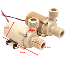 Водяний циркуляційний насос 6-12 В 3М 400 л/год відцентровий електричний харчовий універсальний до 100 °C, фото 7