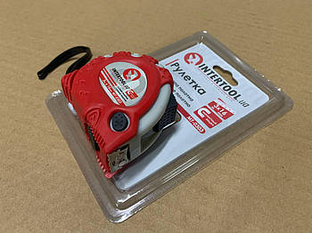 Рулетка з металічним полотном 3м x 16мм "Супер Магніт" blister (вир-во INTERTOOL)