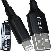 Шнур USB А - Iphone Lightning 1метр, чорний