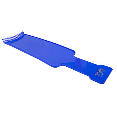 Гребінець лопатка для мелірування K-22 Синя (для моделювання, лопатка для стрижки, лопатка для волосся)