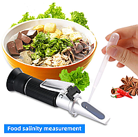 Рефрактометр RHS-28ATC для визначення вмісту солі у воді 0-28%.