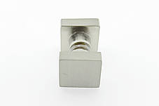 Ручка для скляних дверей на один отвір, латунна Сатин, фото 2