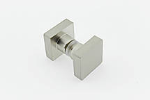 Ручка для скляних дверей на один отвір, латунна Сатин, фото 4