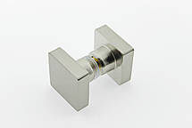 Ручка для скляних дверей на один отвір, латунна Сатин, фото 5