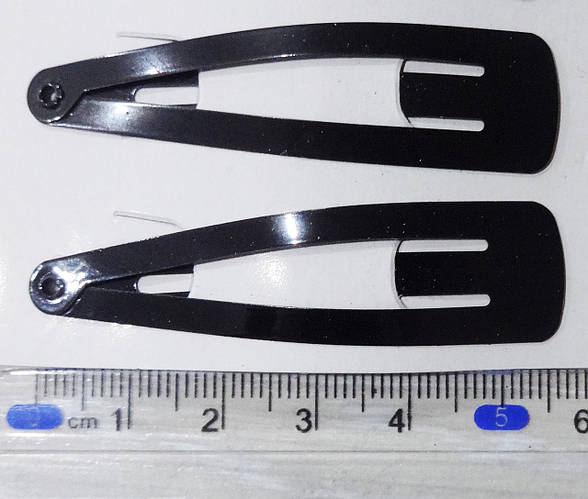 Купить Заколка хлопушка - невидимка 5,6 см черная, цена 2.70 ₴ — Prom ...