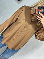 Рубашка женская цвет лаванда шелковая модная городская нарядная осень-весна-зима-лето