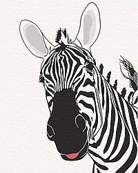 Дитяча Картина за номерами ArtCraft Смішна зебра (ACR-11648-AC) 40 х 50 см