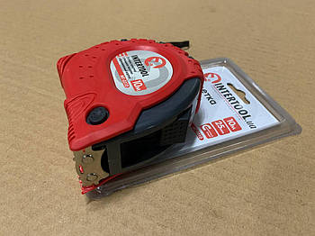 Рулетка з металічним полотном 10м x 25мм "Супер Магніт" blister (вир-во INTERTOOL)