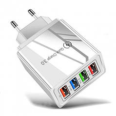 Зарядний пристрій Alitek Classic 4 Port USB: QС3.0 + 3x3.1A White/Grey