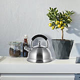 Чайник Kamille 2.7 л з нержавіючої сталі зі свистком KM-1097, фото 2