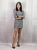 Жіноче плаття з костюмної тканини з люрексом Poliit 8679 сірий 38, фото 9