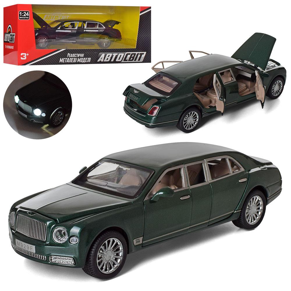Машина АвтоСвіт Bentley метал 20 см Темно-зелений