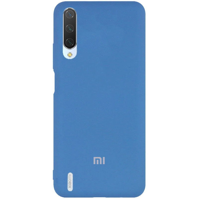 Чехол Silicone case Premium для Xiaomi Mi A3 Blue (16) синий