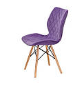 Стілець Nolan велюр пурпур В-1013 на букових дерев'яних ніжках, фото 4